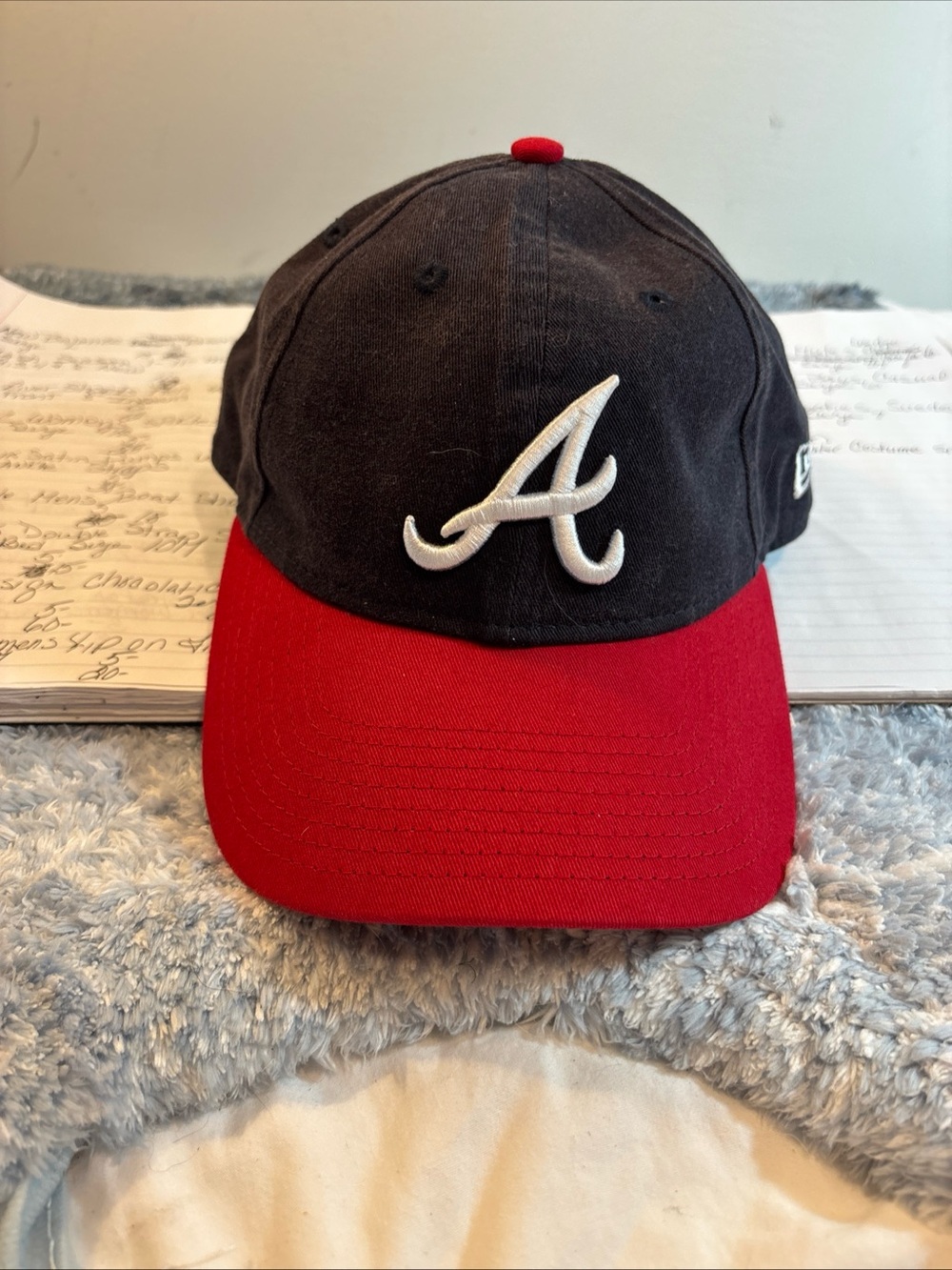 New Era Atlanta 'A' Cap - Black & Red